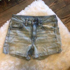 High Rise Denim Shorts